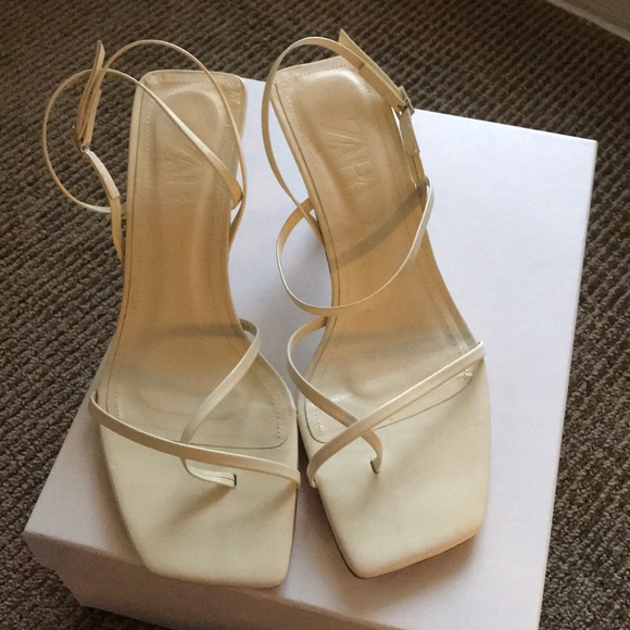 zara square toe heels